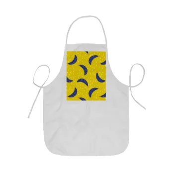 Yellow seamless with blue bananas, Ποδιά Σεφ ολόσωμη κοντή  Παιδική (44x62cm)