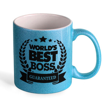 World's best boss stars, Κούπα Σιέλ Glitter που γυαλίζει, κεραμική, 330ml
