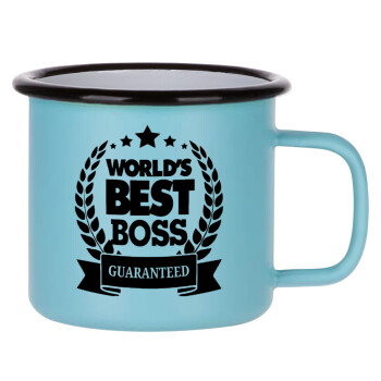 World's best boss stars, Κούπα Μεταλλική εμαγιέ ΜΑΤ σιέλ 360ml