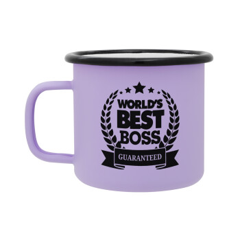 World's best boss stars, Κούπα Μεταλλική εμαγιέ ΜΑΤ Light Pastel Purple 360ml