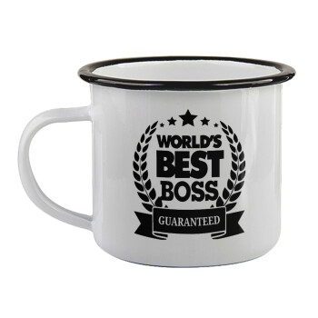 World's best boss stars, Κούπα εμαγιέ με μαύρο χείλος 360ml