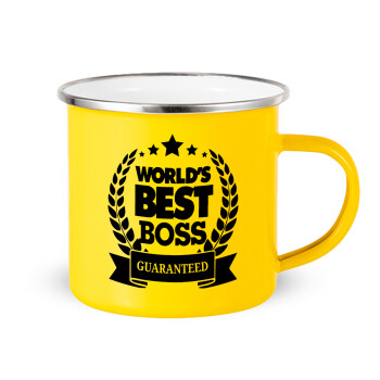World's best boss stars, Κούπα Μεταλλική εμαγιέ Κίτρινη 360ml