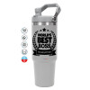 GREY color, 890ml (30oz) stainless Steel Tumbler with Handle