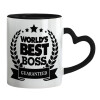Mug heart black handle, ceramic, 330ml