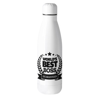 World's best boss stars, Μεταλλικό παγούρι θερμός (Stainless steel), 500ml