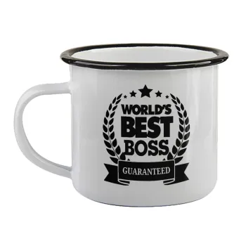 World's best boss stars, Κούπα εμαγιέ με μαύρο χείλος 360ml