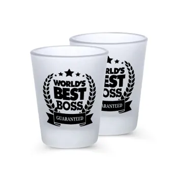 World's best boss stars, Σφηνοπότηρα γυάλινα 45ml του πάγου (2 τεμάχια)