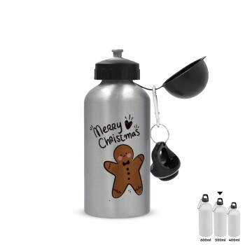 mr gingerbread, Metallic water jug, Silver, aluminum 500ml