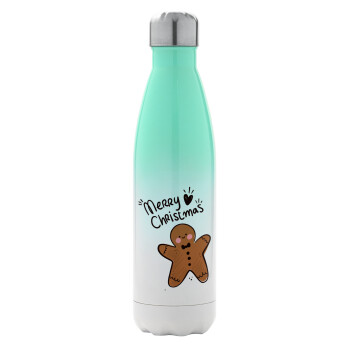 mr gingerbread, Metal mug thermos Green/White (Stainless steel), double wall, 500ml