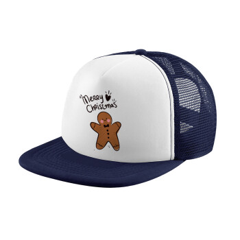 mr gingerbread, Καπέλο Ενηλίκων Soft Trucker με Δίχτυ Dark Blue/White (POLYESTER, ΕΝΗΛΙΚΩΝ, UNISEX, ONE SIZE)