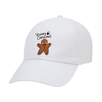 mr gingerbread, Καπέλο Ενηλίκων Baseball Λευκό 5-φύλλο (POLYESTER, ΕΝΗΛΙΚΩΝ, UNISEX, ONE SIZE)