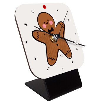 mr gingerbread, Επιτραπέζιο ρολόι ξύλινο με δείκτες (10cm)