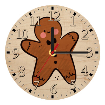 mr gingerbread, Ρολόι τοίχου ξύλινο plywood (20cm)