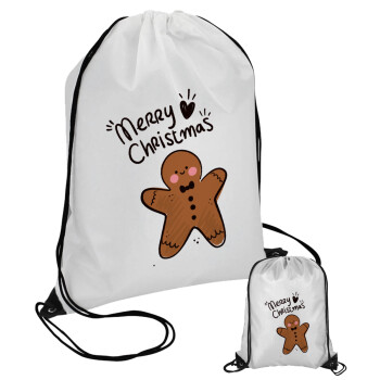 mr gingerbread, Τσάντα πουγκί με μαύρα κορδόνια (1 τεμάχιο)