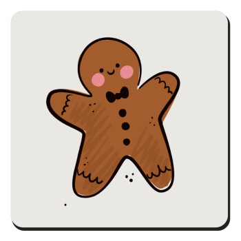 mr gingerbread, Τετράγωνο μαγνητάκι ξύλινο 9x9cm