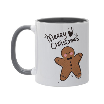 mr gingerbread, Mug colored grey, ceramic, 330ml
