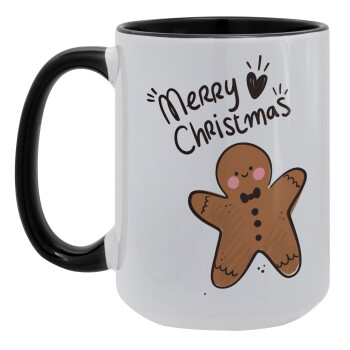 mr gingerbread, Κούπα Mega 15oz, κεραμική Μαύρη, 450ml