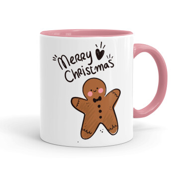 mr gingerbread, Mug colored pink, ceramic, 330ml
