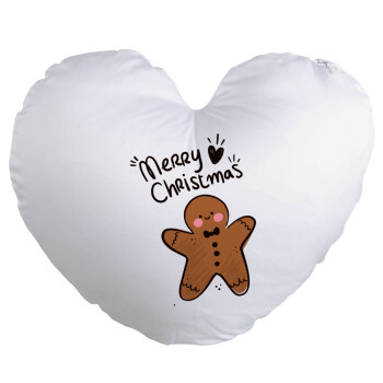 mr gingerbread, Μαξιλάρι καναπέ καρδιά 40x40cm περιέχεται το  γέμισμα
