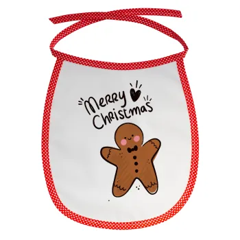 mr gingerbread, Σαλιάρα μωρού αλέκιαστη με κορδόνι Κόκκινη