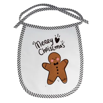 mr gingerbread, Σαλιάρα μωρού αλέκιαστη με κορδόνι Μαύρη