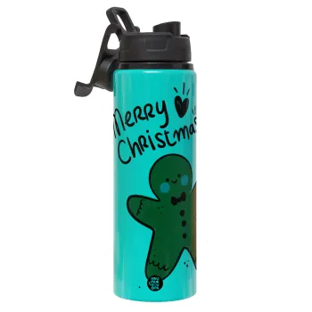 mr gingerbread, Μεταλλικό παγούρι νερού με καπάκι ασφαλείας, αλουμινίου 850ml