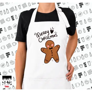 mr gingerbread, Ποδιά μακριά Σεφ ολόσωμη με τσέπες white (ΕΝΗΛΙΚΩΝ)