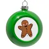 Green Christmas tree ornament bauble 8cm