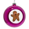 Purple Christmas tree ornament bauble 8cm