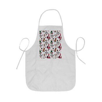 Santas, Deers & Trees, Ποδιά Σεφ ολόσωμη κοντή  Παιδική (44x62cm)