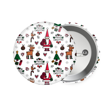 Santas, Deers & Trees, Κονκάρδα παραμάνα 7.5cm