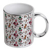 Mug ceramic, silver mirror, 330ml