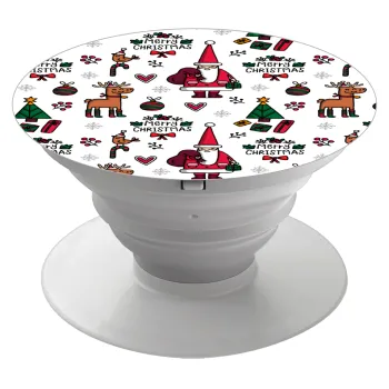 Santas, Deers & Trees, Phone Holders Stand  Λευκό Βάση Στήριξης Κινητού στο Χέρι