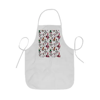 Santas, Deers & Trees, Ποδιά Σεφ ολόσωμη κοντή  Παιδική (44x62cm)