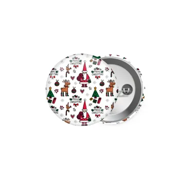 Santas, Deers & Trees, Κονκάρδα παραμάνα 5cm