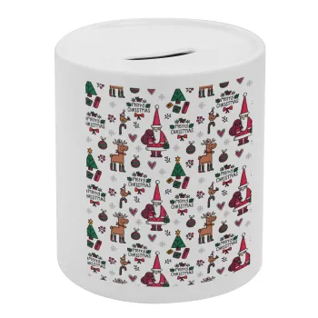 Santas, Deers & Trees, Κουμπαράς πορσελάνης με τάπα