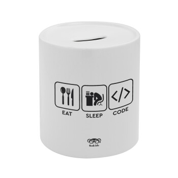 Eat Sleep Code, Κουμπαράς πορσελάνης με τάπα