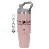 Pink color, 890ml (30oz) stainless Steel Tumbler with Handle