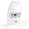 Backpack pouch GYMBAG white (28x40cm)