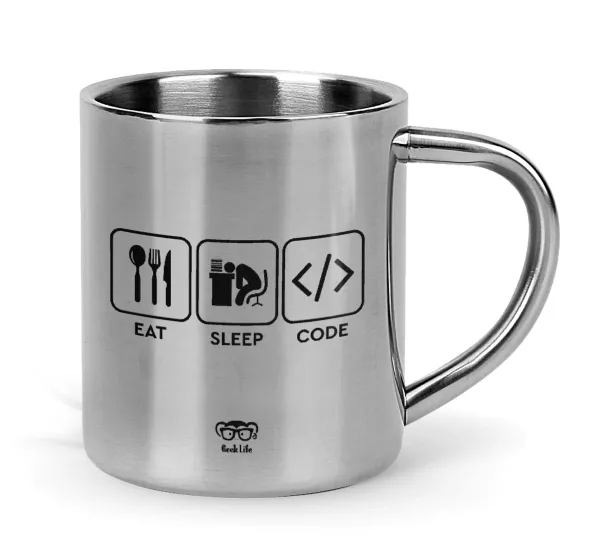 Eat Sleep Code — Κούπα Ανοξείδωτη διπλού τοιχώματος 300ml