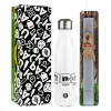 Easter candle, metallic white thermos bottle (500ml) & aromatic flat candle (30cm) (GRAY)