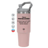 Pink color, 890ml (30oz) stainless Steel Tumbler with Handle