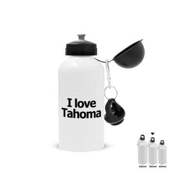 I love Tahoma, Μεταλλικό παγούρι νερού, Λευκό, αλουμινίου 500ml