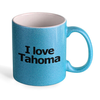 I love Tahoma, Κούπα Σιέλ Glitter που γυαλίζει, κεραμική, 330ml