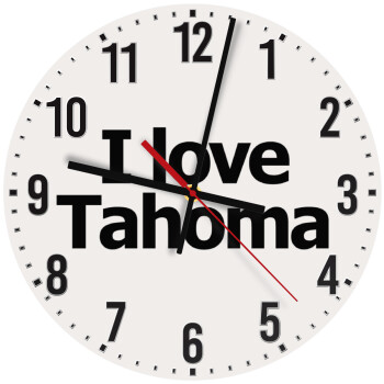 I love Tahoma, Ρολόι τοίχου ξύλινο (30cm)
