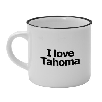 I love Tahoma, Κούπα κεραμική vintage Λευκή/Μαύρη 230ml
