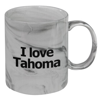 I love Tahoma, Mug ceramic marble style, 330ml