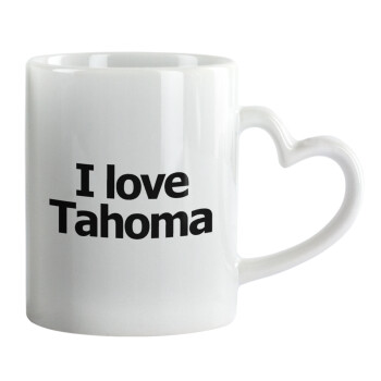 I love Tahoma, Mug heart handle, ceramic, 330ml
