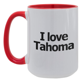 I love Tahoma, Κούπα Mega 15oz, κεραμική Κόκκινη, 450ml