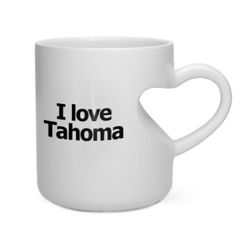 I love Tahoma, Κούπα καρδιά λευκή, κεραμική, 330ml